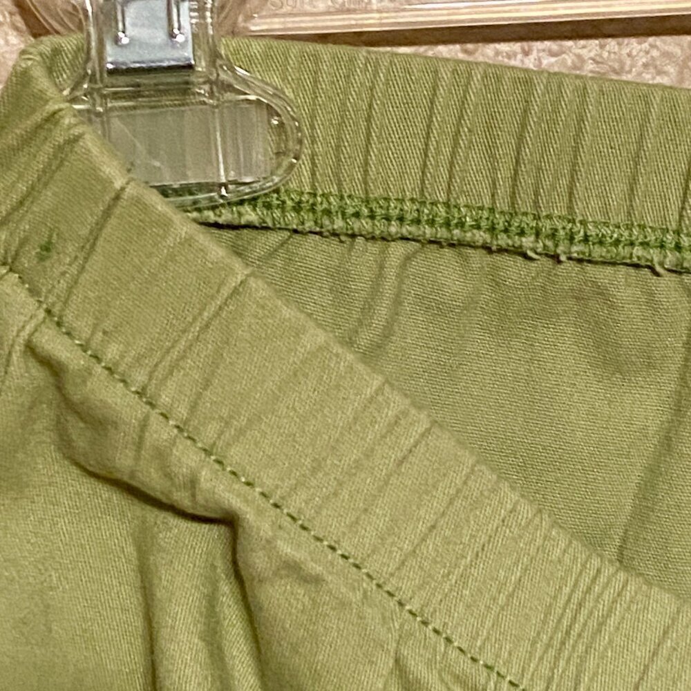 METROSTYLE STRETCH Lime Green Denim Pull-on Jeans Elastic Waist Straight leg (M) - Picture 5 of 5